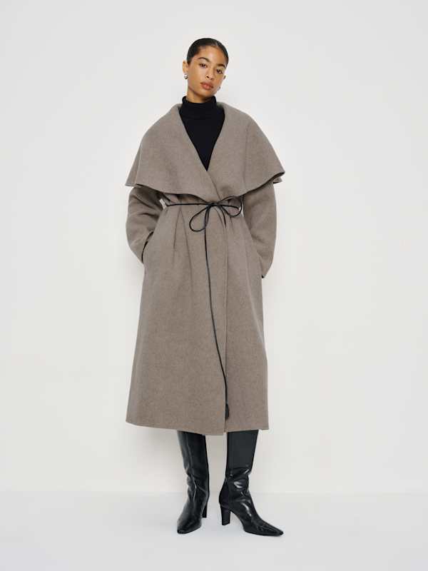 Kay Double Faced Coat - Stone